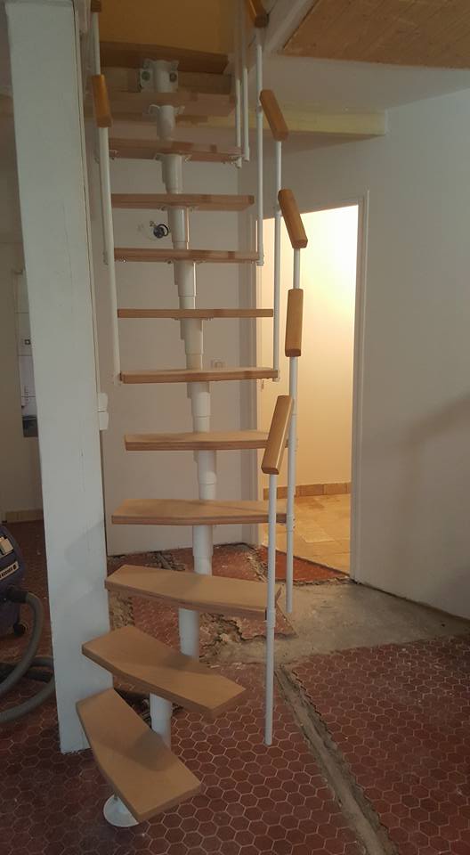 Pose escalier bois métal (1)