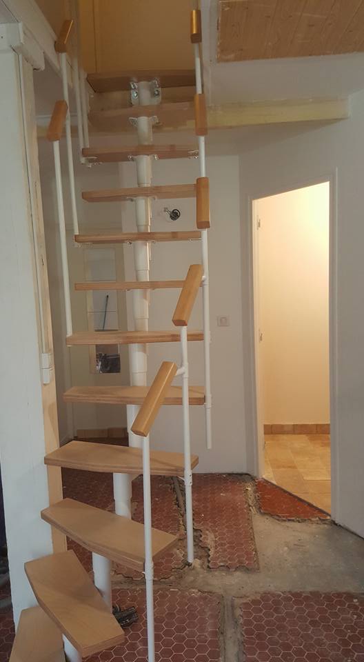 Pose escalier bois métal (2)